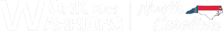 Work For Warriors NC White Horizontal Logo